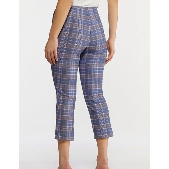 Est. 1946 Cato Blue Plaid Cropped Pants New 10 Contemporary Mid Rise - Picture 7 of 7